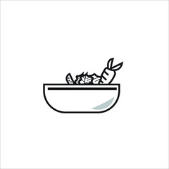 vegetable bowl design template illustration