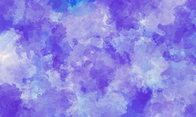 Fototapeta na wymiar Abstract summer translucent watercolor background in blue gradient tones. cloud texture