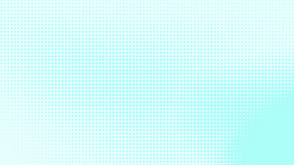 Fototapeta premium Dots halftone white blue and green color pattern gradient texture background.
