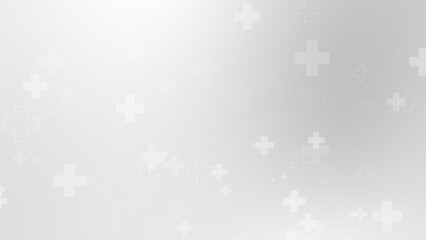Abstract medical white gray cross pattern background.