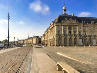 The famous La Birs square in the city of Bordeaux, Gironde, France