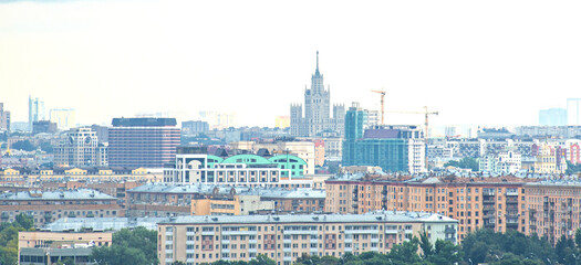 Panoramic view of the city. Moscow. Sparrow Hills