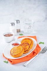Sweet potato lentil fritters
