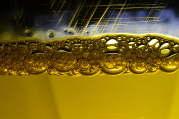 Tea in a plastic bottle - Abstract - Bubbles - Texture - Macro - Close up  4