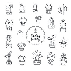 Cactus icon set