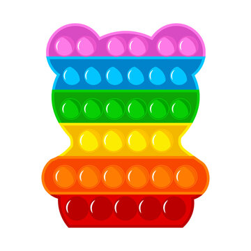 colorful bear pop it toy clip art preview