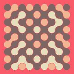 Multicolor truchet tiling connections illustration