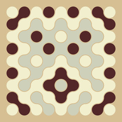 Multicolor truchet tiling connections illustration