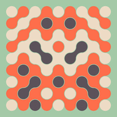 Multicolor truchet tiling connections illustration