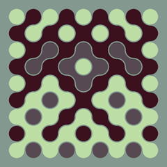 Multicolor truchet tiling connections illustration