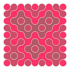 Multicolor truchet tiling connections illustration