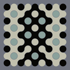 Multicolor truchet tiling connections illustration