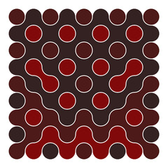 Multicolor truchet tiling connections illustration
