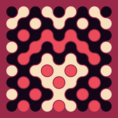 Multicolor truchet tiling connections illustration