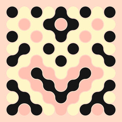 Multicolor truchet tiling connections illustration