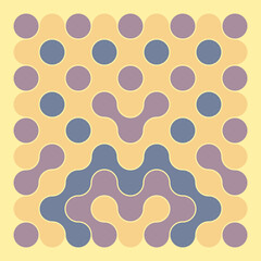 Multicolor truchet tiling connections illustration