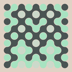 Multicolor truchet tiling connections illustration