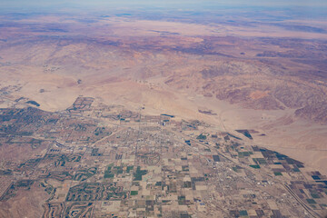 Fototapeta na wymiar Aerial View of Palm Desert near Palm Springs
