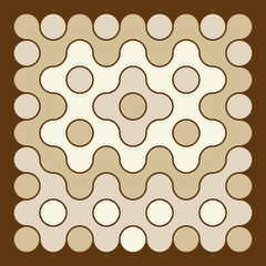 Multicolor truchet tiling connections illustration