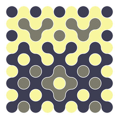 Multicolor truchet tiling connections illustration