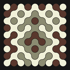 Multicolor truchet tiling connections illustration