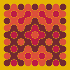 Multicolor truchet tiling connections illustration