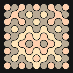 Multicolor truchet tiling connections illustration