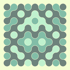 Multicolor truchet tiling connections illustration