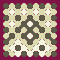 Multicolor truchet tiling connections illustration