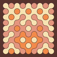 Multicolor truchet tiling connections illustration