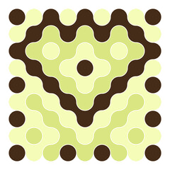 Multicolor truchet tiling connections illustration