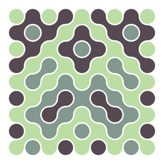 Multicolor truchet tiling connections illustration