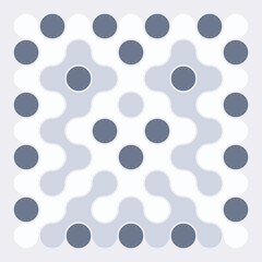 Multicolor truchet tiling connections illustration