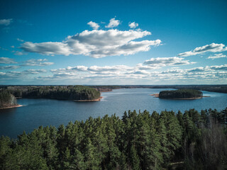 clouds over the lake