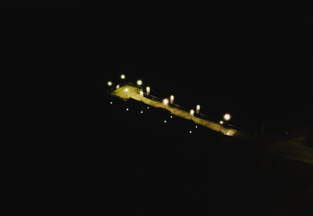 bridge at nigh in the lake