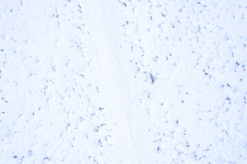 Winter footpath from above