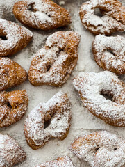 Homemade baked food close up texture 