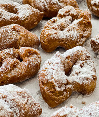 Homemade baked food close up texture 