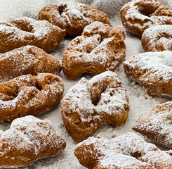 Homemade baked food close up texture 