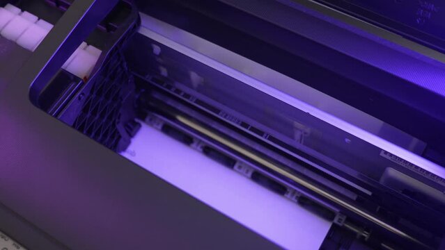 the process of printing text to a printer. appliances for home and office.