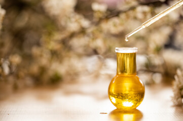 bottle of oil. Spa concept. Oil. Glass. Olive. Aroma.