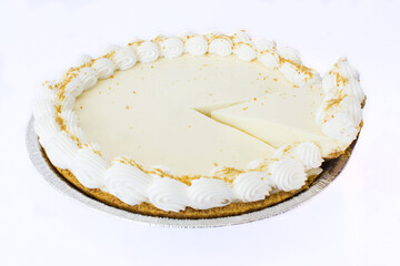 pai de queso con rebanada 