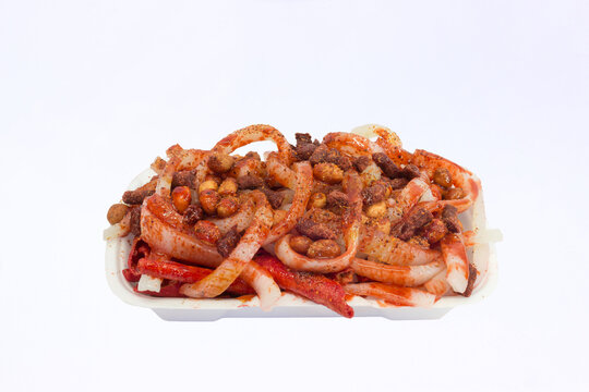 tostilocos  botana con cacahuate y cueritos 