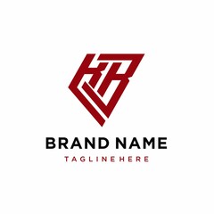 intial letter kb logo design