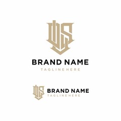 monogram intial letter dls logo design