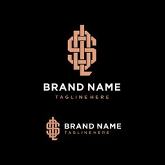 Fototapeta premium monogram letter dls logo design