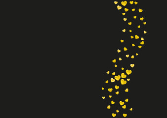 St Valentine Day Background. Handdrawn Sparkle For Birthday. Graphic Frame. Gold Retro Wallpaper. Modern Design For Woman. Yellow Grunge Poster. Golden St Valentine Day Background.