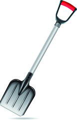 Small Shovel with Handel Isolated. Vector EPS-10