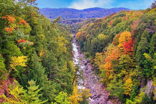 Quechee Gorge In The Fall