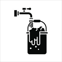 Water tap vector icon Dripping tap with drop icon for web, mobile and infographics. vector illustration on white background